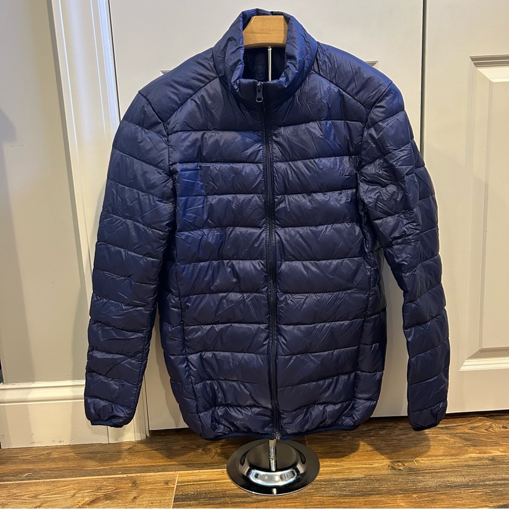 Men's Navy Light Weight Puffer Jacket